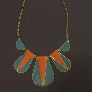Chunky Turquoise & Orange necklace